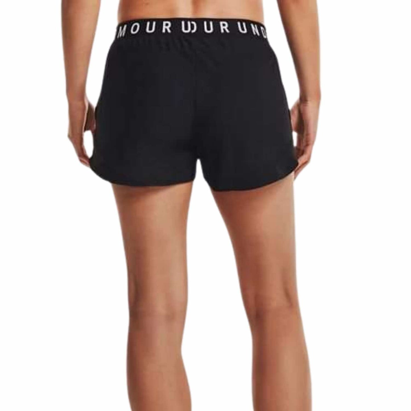 Under Armour Black/White Women's Play Up Shorts, 3" inseam, Small