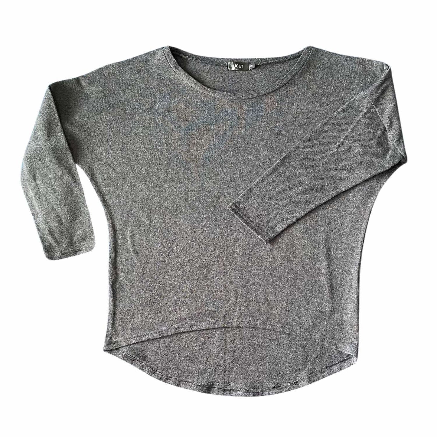 UGET Oversized Long Sleeved Grey Knit Top, Women's Small