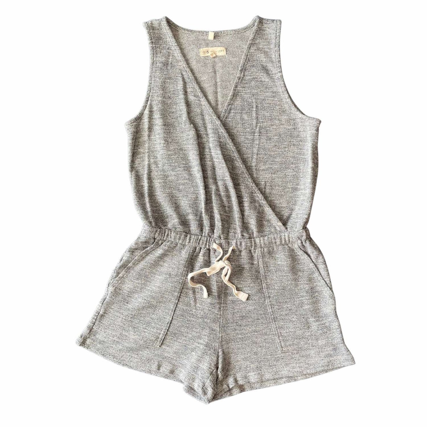 Lou & Grey Sleeveless V-Neck Romper, Size XS