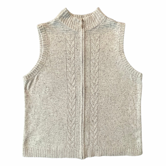 C.J. Banks Cable Knit Sweater Vest, Light Grey Heather, Size XL