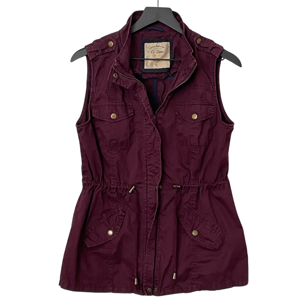 Ci Sono Adventure Vest, Maroon, Women's Size Large