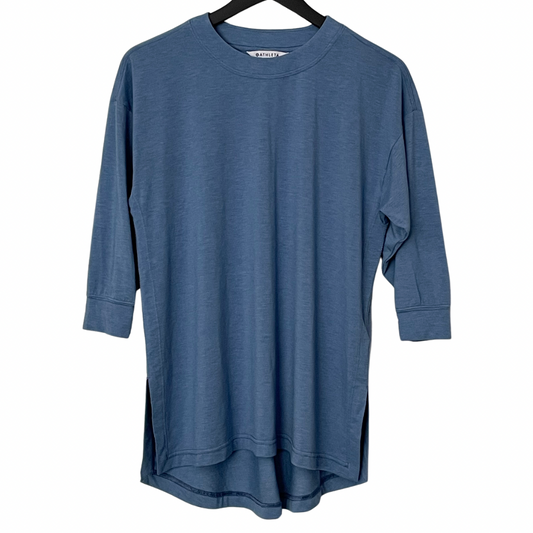 Athleta Coastal Blue Oversized Knit Tunic 3/4 Sleeve, Size XS