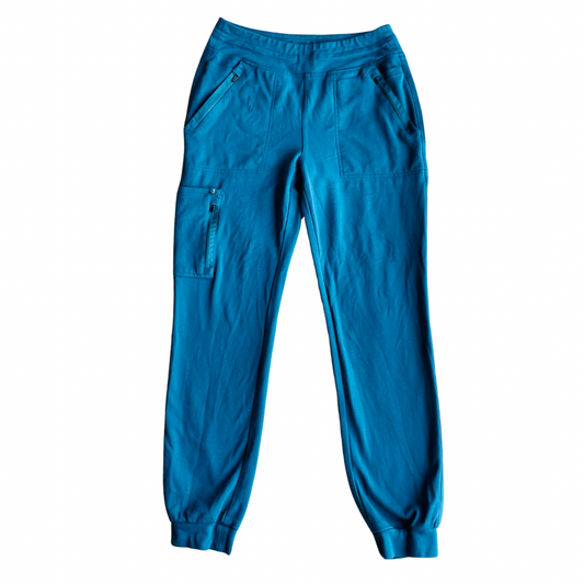 Jaanuu Teal Blue Women's Joggers Workout Pants, Size Small